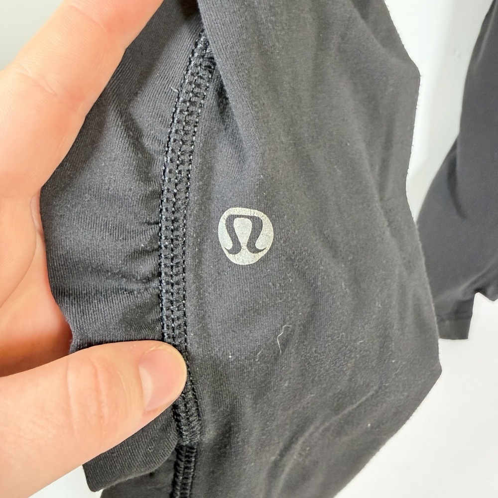 Lululemon Mid Rise Speed Tight V in Heathered Black‎ Leggings Women's Size 4 - Picture 7 of 8